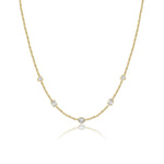 Five Multishape Solitaire Diamond Necklace