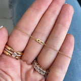 Gold Initial Chain Bracelet