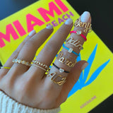 Diamond Name Ring