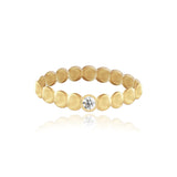 Golden Solitaire Diamond Ring