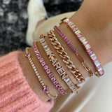 Baguette Diamonds Sliding Bangle