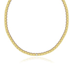 Large Solitaire Golden Square Necklace