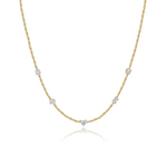 Five Multishape Solitaire Diamond Necklace