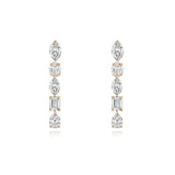 Five Diamond Drop Earrings