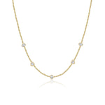 Five Multishape Solitaire Diamond Necklace